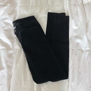 Ann Taylor Loft Modern Skinny Women's Corduroy Black Jeans Fall Winter
